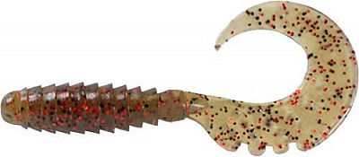 Приманка FishUp Fancy Grub 2.5 из пластизоля для ловли рыбы 10 шт. Green Pumpkin/Red & Black