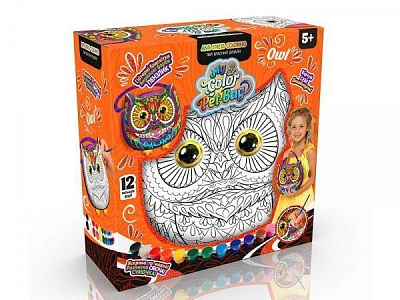 Сумка-раскраска Danko Toys My Color Pet-Bag Сова на украинском языке CPB-01-02