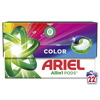 Капсулы для машинной стирки Ariel Все-в-1 Для цветного 22 шт.