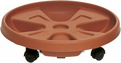 Піддон пластиковий Stefanplast Roller круглий (11350) світло-коричневий
