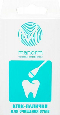 Ватные палочки Manorm для очистки зубов 20 шт.