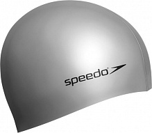 Шапочка для плавания Speedo Plain Flat Silicone Cap 8-709911181 one size серебристый