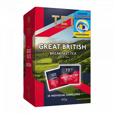 Чай черный ТЕТ байховый мелколистовой English Breakfast 20 шт. 
