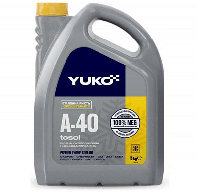 Тосол YUKO низькозамерзаючий А-40 5 л синій