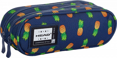 Пенал шкільний з двома відділеннями XL HD-253 Head 3 Head синій