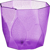 Кашпо пластиковое Prosperplast Rocka P круглый 1л фиолетовый (70995-5) 