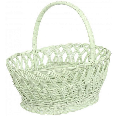 Корзина плетеная 44х35х41 см 1441 мятная