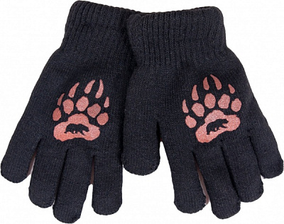 Варежки YO! лапки р.14 черный 