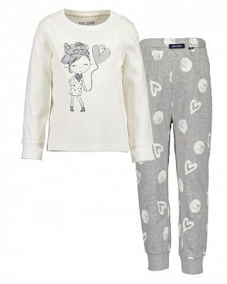 Пижама для девочек Blue Seven р.110 серый меланж 777523 X5950 