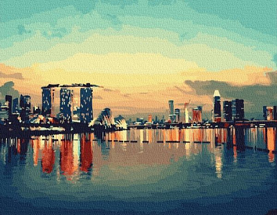 Картина по номерам Вечерний пейзаж BookOpt 