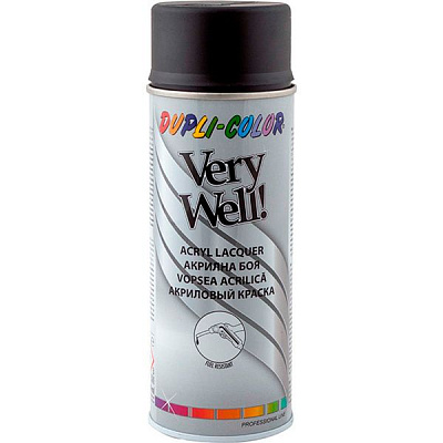 Эмаль аэрозольная Dupli-Color Very Well RAL 9005 черный мат 400 мл