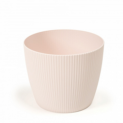 Кашпо пластиковое Ламела Магнолия 140 Джампер круглый 1,2 л беж (LA751-68) 