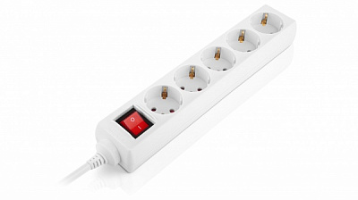 Фильтр-удлинитель Real-el RS-Protect M с заземлением 5 гн. белый 5 м