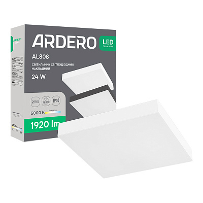 Світильник світлодіодний ARDERO 24 Вт 5000 IP40 AL808 24W w