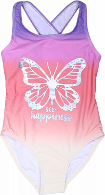 Купальник для девочек HW 25ENGL5 р.110-116 оранжевый градиент