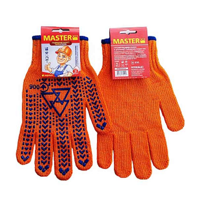 Перчатки MasterOK MASTER-80ТО трикотажные с покрытием ПВХ точка XL (10)