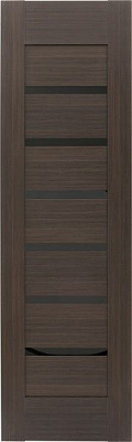 Дверне полотно ОМіС Лагуна з чорним склом ПГО 600 мм венге
