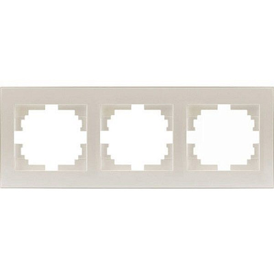 Рамка трехместная Lezard Rain горизонтальная белый 703-3030-148
