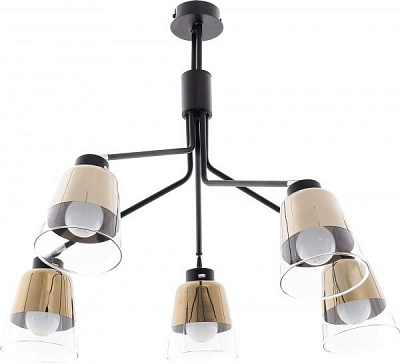 Люстра ALFA KAPITOL 5x60 Вт E27 чорний 23995