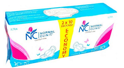 Прокладки гигиенические Normal Clinic Comfort light 20 шт.