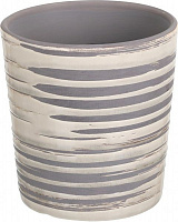 Кашпо керамическое Перелив круглый (064-5.7-7528L) серый 