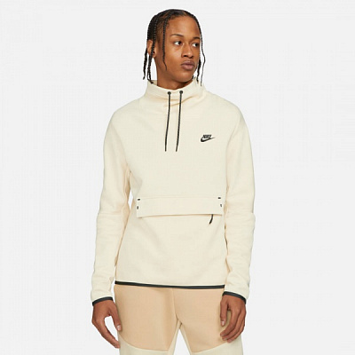 Джемпер Nike M NSW TCH FLC LS FNL NK TOP CZ9897-234 р. 2XL бежевый