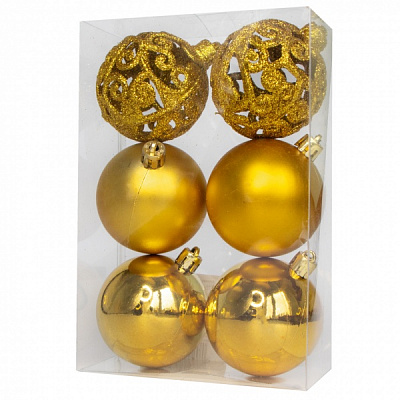 Набір ялинкових куль Девілон 251710 d60 мм 6 шт./уп.