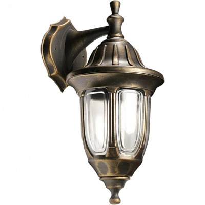 Світильник вуличний настінний Expert Light Кантрі GP E27 IP44 антична латунь GAR-1427-TEП