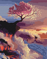 Картина по номерам Фиолетовый цвет вулкана PBS52107 40x50 см Brushme 