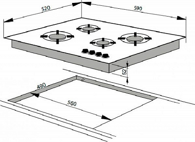 Варочная поверхность Hansa BHGI61050