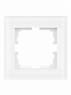 Рамка одноместная Lezard Vesna горизонтальная белый матовый 742-5380-146