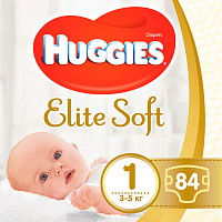 Підгузки Huggies Elite Soft 1 0-5 кг 84 шт.