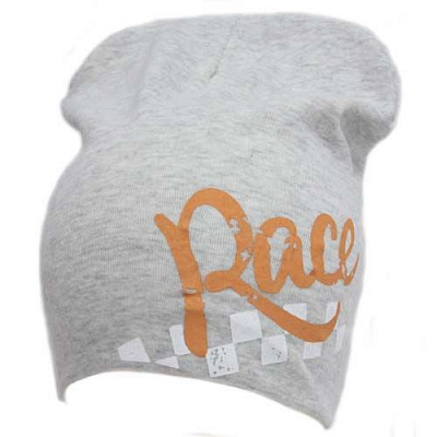 Шапочка детская для мальчика Kraft+ 411-Т р.52-54 светло-серый 