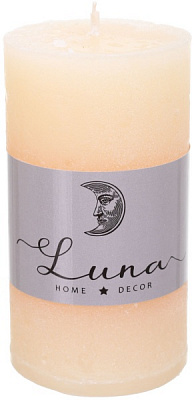 Свічка Рустік циліндр Ivory C5510-7401 Luna