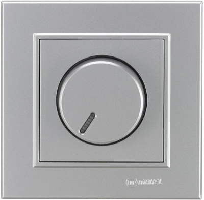 Светорегулятор поворотный Makel Karea 600 Вт 20 IP серебряный 56065011