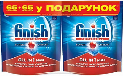 Таблетки для ПММ Finish All in 1 Shine & Protect 130 шт.