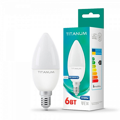 Лампа светодиодная TITANUM 6 Вт C37 матовая E14 220 В 4100 К 24997 