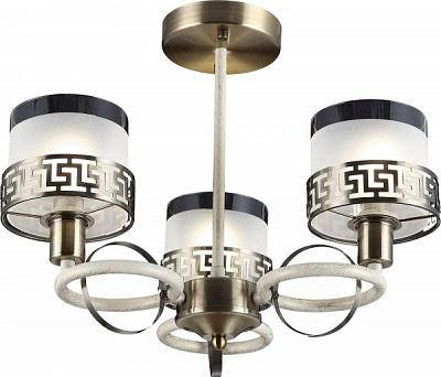 Люстра подвесная Altalusse 3x40 Вт E14 античная бронза/кремовый INL-6148P-03 