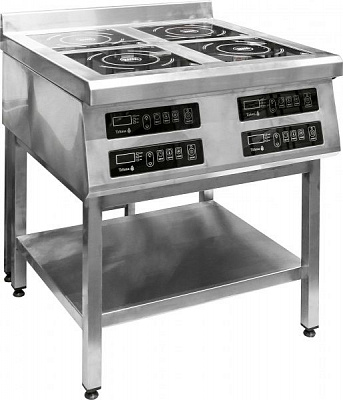 Плита индукционная Tehma 4-конфорочная 3,5 кВт 800х800х850 мм