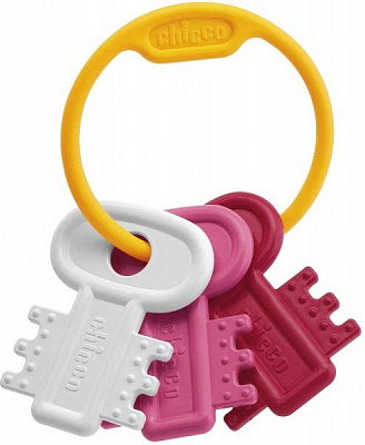 Брязкальце Chicco М'які ключики рожеве 63216.10