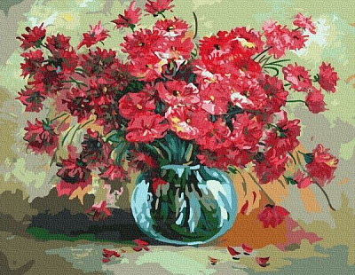 Картина по номерам Багровая роскошь BookOpt 