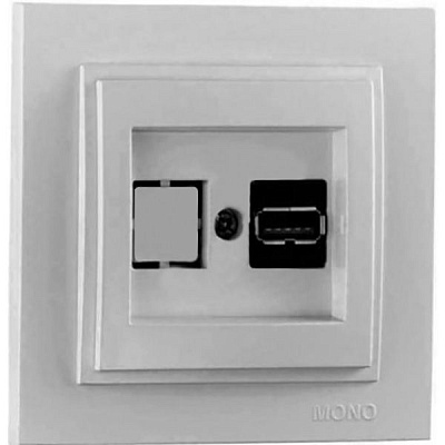 Розетка USB Mono Despina серебристый 102-212105-144