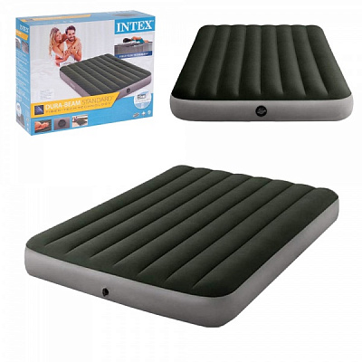 Ліжко надувне Intex Prestige Downy 64108 191х137 см зелено-сірий