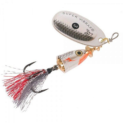 Блешня Blue Fox BFX 3 SSDX VIBRAX FOXTAIL, 6см 8 г silver
