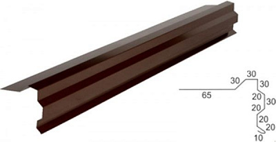 Планка торцевая RAUNI №1 мат 2 м RAL 8017 