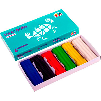 Пластилин Мозаика 6 цветов 90 г 300301 Гамма UA