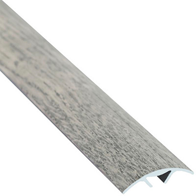 Поріжок алюмінієвий декорований Braz Line приховане кріплення 28x2700 мм дуб димчастий