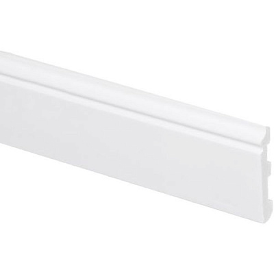 Плинтус Cezar LPS-07 белый 12,9x80x2000 мм 