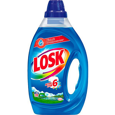 Гель для машинной и ручной стирки Losk Горное озеро 1 л