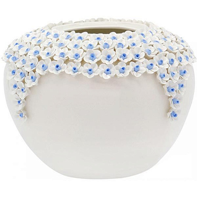 Ваза декоративная Пина белая 22 см